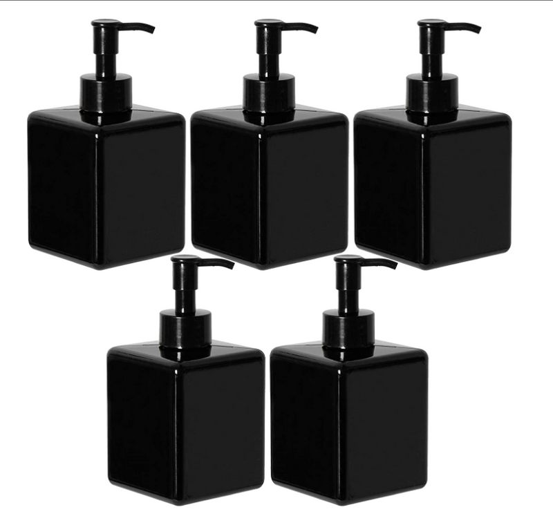 Black Plastic Square Foam Pump Bottles