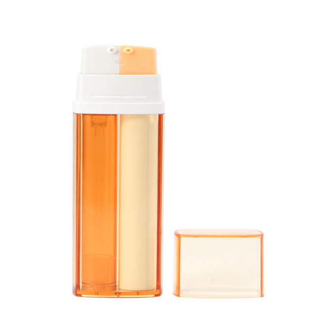 Transparent vacuum double tube bottle