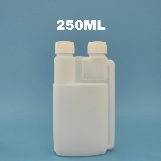 250ML Hdpe Transparent Double Neck Pesticide Bottle