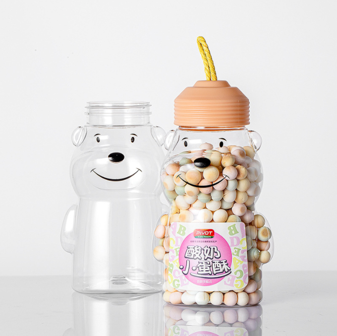 Wide mouth children cartoon bear bottle