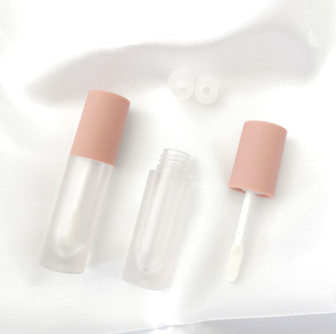 Round Rubber Frosted Lip Gloss Tube